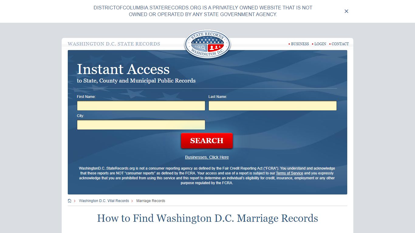 How to Find Washington D.C. Marriage Records